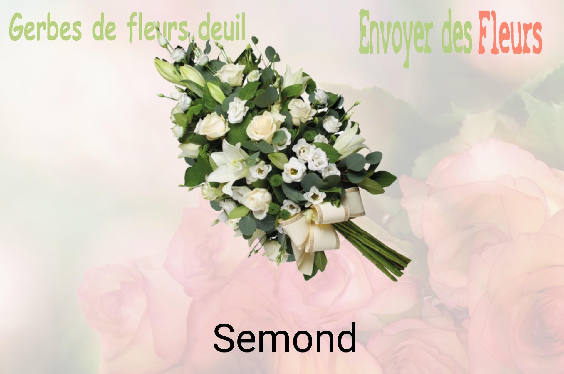 Gerbe de fleurs de deuil livrée à Semond